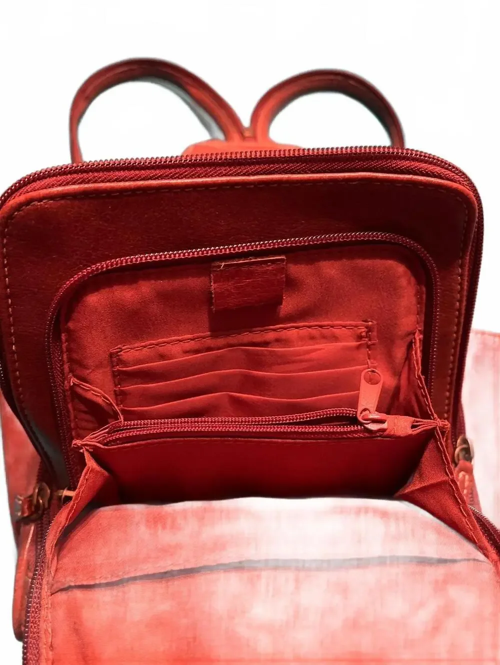 Aurielle Vintage Brown Leather Mini Backpack Sling Bag